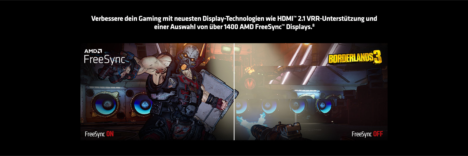 Neueste Display-Technologien wie HDMI 2.1 VRR-Unterstützung und FreeSync Displays.