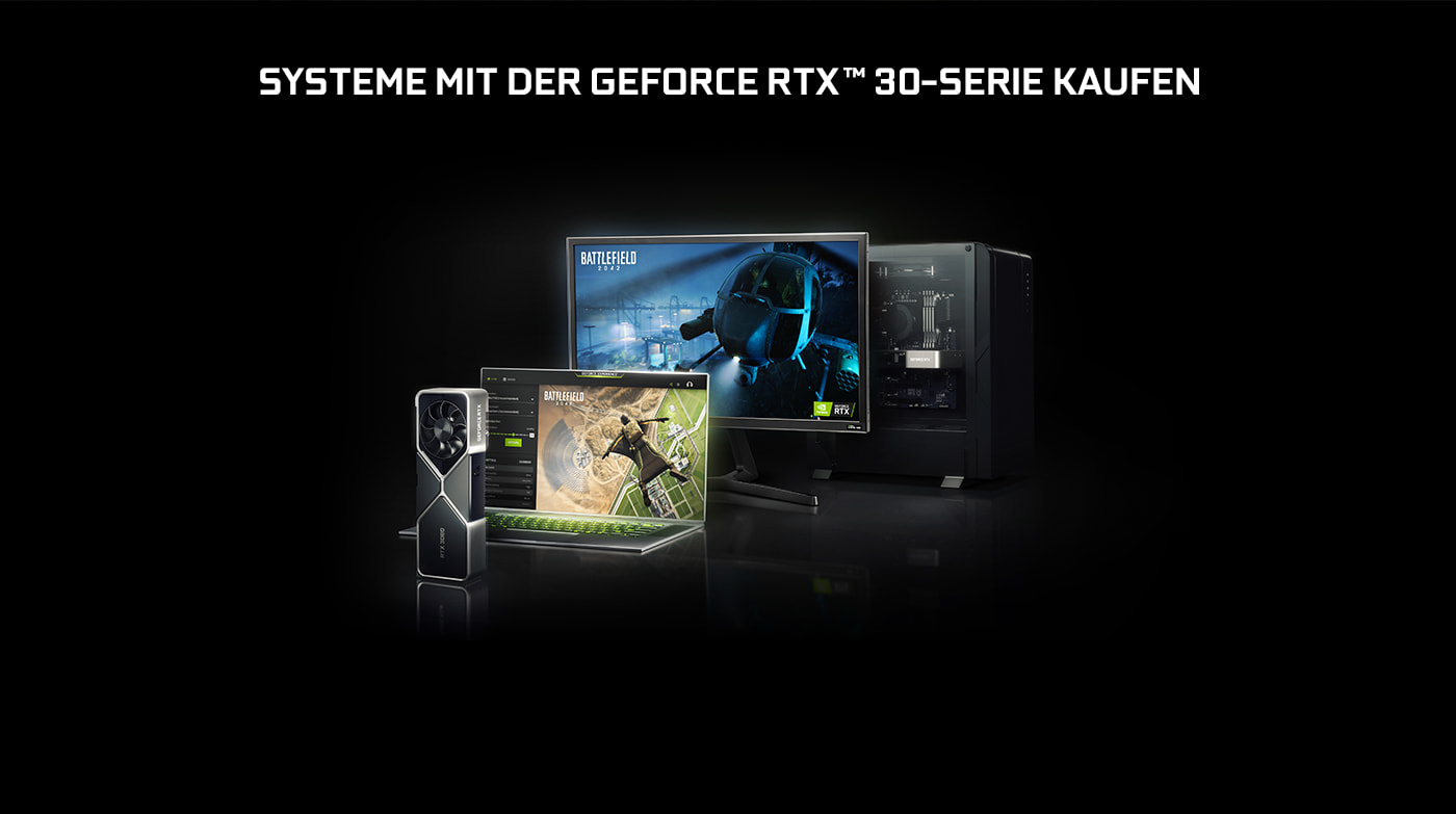 Systeme mit der Geforce RTX 30-Serie kaufen und Battlefield 2042 erhalten
