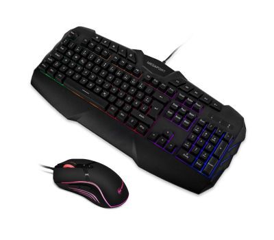 Megaport Gaming Tastatur & Maus Set FR, schwarz
